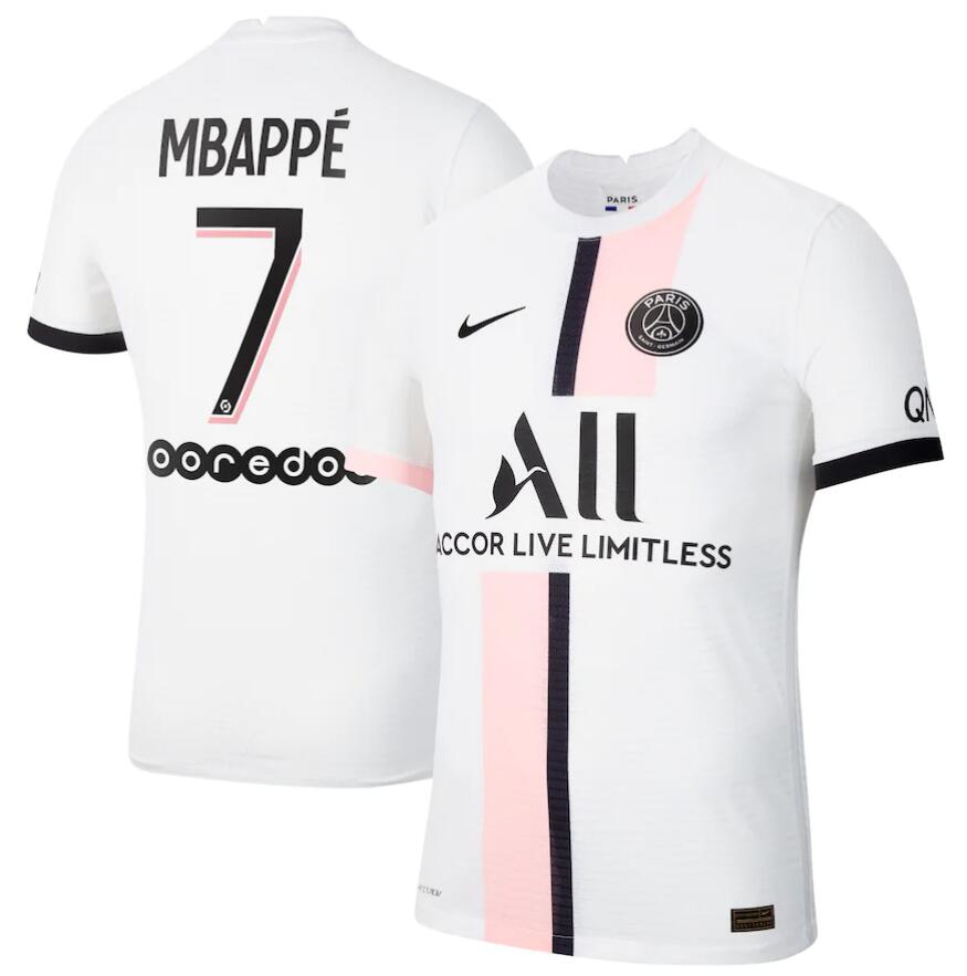 2021/22 Maillot PSG Extérieur Away Kit Soccer Jersey with Mbappé 7 printing